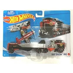 Hot Wheels Super Rigs Sky Show Rig Detachable Trailer With Airplane CGC28