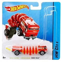 Mattel Hot Wheels Mutant Machines ~ Power Tread ~ Red And Yellow ~ BBY85 ~ Unique Slithering Action Car