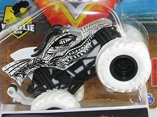 Monster Jam 2021 Spin Master 1:64 Diecast Monster Truck With Wheelie Bar: Max Contrast Dragon (Black And White) 3 Monster Jam 2021 Spin Master 1:64 Diecast Monster Truck With Wheelie Bar: Max Contrast Dragon (Black And White)