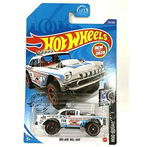 DieCast Hot Wheels Big-Air Bel-Air 179/250 (White), Rod Squad 1/10 1 DieCast Hot Wheels Big-Air Bel-Air 179/250 (White), Rod Squad 1/10