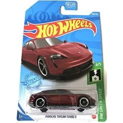 Hot Wheels Porsche Taycan Turbo S - HW Green Speed 4/5 [Maroon] 208/250 Mattel