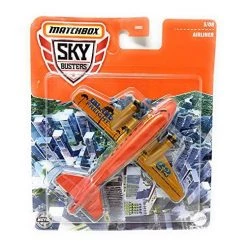 Sky Busters, Matchbox Matchbox Sky Busters Airliner, Orange And Gold Island Freight