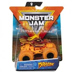 Monster Jam 2020 Spin Master 1:64 Diecast Monster Truck With Wristband: Elementals Trucks Fire Dragon