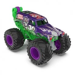 Monster Jam 2021 Spin Master 1:64 Diecast Monster Truck With Wheelie Bar: Arena Favorites 30th Anniversary Grave Digger (Purple)