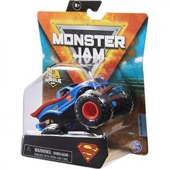 Toy Choo Choo DC Comics Monster Jam Superman 1:64 Diecast Monster Truck With Wheelie Bar: Heroes And Villains