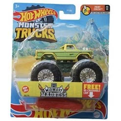 Hot Wheels Monster Trucks Midwest Madness, Re Crushable 36/75 [Paint Crusha 2/5] Green 2021 Mattel