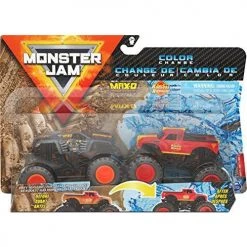 Monster Jam Color Change Max D Vs. Radical Rescue Monster Trucks Spin Master