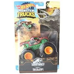 Toy Choo Choo Mattel Hot Wheels Monster Trucks Triceratops, [1:64 Scale] 5/5 Jurassic-Worlds