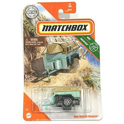 Matchbox MBX Trailer Trawler (sea Blue) , MBX Mountain 79/100 Mattel 1 Matchbox MBX Trailer Trawler (sea Blue) , MBX Mountain 79/100 Mattel