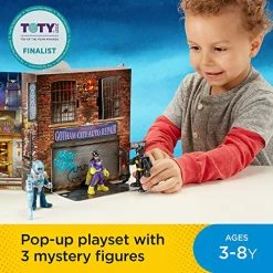 Fisher-Price Imaginext DC Super Friends Gotham City Pop-Up Playset With 3 Mystery Figures For Preschool Kids Ages 3 To 8 Years DC Comics 8 Fisher-Price Imaginext DC Super Friends Gotham City Pop-Up Playset With 3 Mystery Figures For Preschool Kids Ages 3 To 8 Years DC Comics