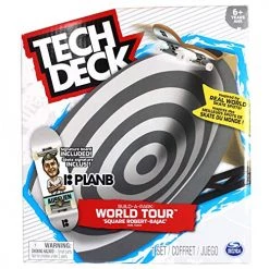 Spin Master TECH DECK, Build-A-Park World Tour, Square Robert-Bajac, Paris, France, Ramp Set With Plan B Skateboards Aurelien Giraud MVP Signature Fingerboard