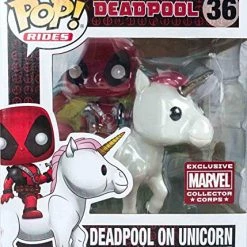 Funko Pop! Marvel Collectores Crops - Deadpool On Unicorn - Pop! Rides #36