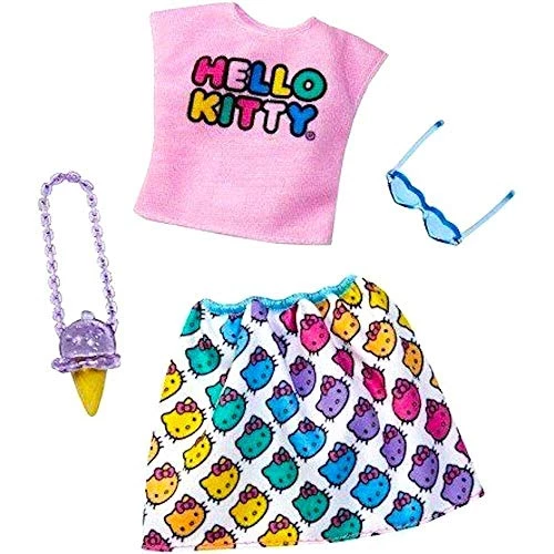 Barbie Fashion Pack Hello Kitty T-shirt Skirt Bag And Sunglasses 2 Barbie Fashion Pack Hello Kitty T-shirt Skirt Bag And Sunglasses