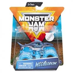 Monster Jam 2019 Nitro Neon Megalodon 1:64 Scale Diecast Monster Truck With Figure And Poster By Spin Master