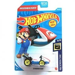 DieCast Hot Wheels Mario Kart Standard Kart, 166/250 HW Screen Time 8/10