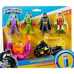 Imaginext DC Super Friends Dueling Duos Gift Set - Batman, Robin, Joker, Riddler, Batcycle & Joker Vehicle DC Comics