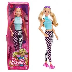 Mattel Barbie Fashionistas Doll #158 With Blonde Hair With Malibu Dress And Leggings, Toy For Kids 3 To 8 Years Old