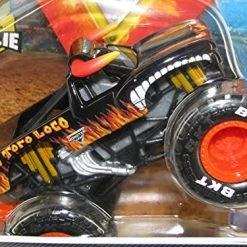 Monster Jam 2021 Spin Master 1:64 Diecast Monster Truck With Wheelie Bar: Retro Rebels Show Time El Toro Loco (Black)