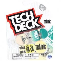 Tech-Deck Tech Deck Traffic Skateboards Ricky Oyola Rare Teal 2020 Complete 96mm Fingerboard
