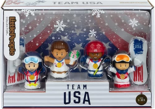 Toy Choo Choo Fisher-Price Little People Collector Team USA Winter Sports Set 6 Toy Choo Choo Fisher-Price Little People Collector Team USA Winter Sports Set