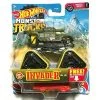 DieCast Hot Wheels Monster Trucks 2021 [Invader] 18/75 With Recrushable Car, 1:64 Scale Mattel