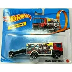 DieCast Hot Wheels Track Stars Scania Rally Truck 1:64 Scale Vehicle