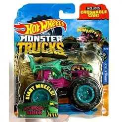 DieCast Mattel Hot Wheels Monster Trucks 2020 [Zombie-Wrex 74/75] Animal Attack 10/10 With Crushable Car