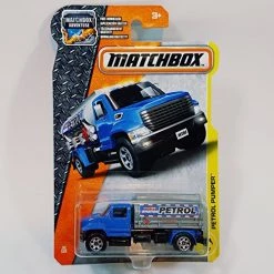 Matchbox 2017 MBX Construction Petrol Pumper (Fuel Truck) 32/125, Blue Mattel