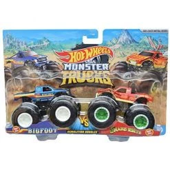 Hot Wheels Monster Trucks Bigfoot Vs Snake Bite, 1:64 Scale 2021 Demolition Doubles