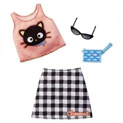 Barbie Fashion Pack Hello Kitty Choclat T-Shirt, Skirt, Bag And Sunglasses Mattel