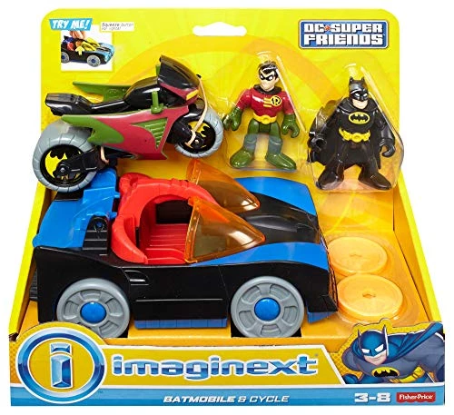 Toy Choo Choo Fisher Price Imaginext DC Super Friends Batmobile & Cycle With Batman & Robin Action Figures 5 Toy Choo Choo Fisher Price Imaginext DC Super Friends Batmobile & Cycle With Batman & Robin Action Figures