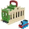 Thomas & Friends Trackmaster, Connect & Go Thomas Shed, Push-Along Train Engine With Take-Along Storage Shed For Preschool Kids Ages 3 Years And Up