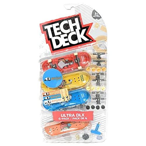 Tech Deck Enjoi Skateboards 2021 Ultra DLX 4-Pack Go For The Gold Fingerboards Spin Master 1 Tech Deck Enjoi Skateboards 2021 Ultra DLX 4-Pack Go For The Gold Fingerboards Spin Master