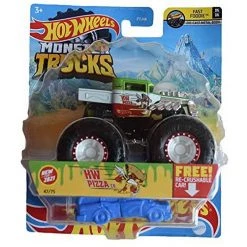 Hot Wheels Monster Trucks Pizza CO, Re-Crushable 47/75 [1:64 Scale Die Cast]