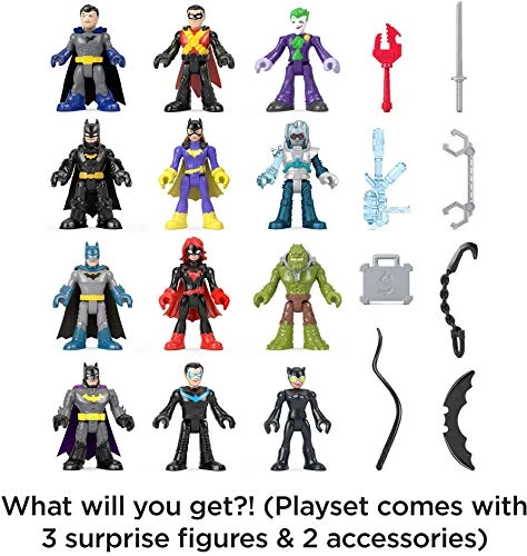Fisher-Price Imaginext DC Super Friends Gotham City Pop-Up Playset With 3 Mystery Figures For Preschool Kids Ages 3 To 8 Years DC Comics 6 Fisher-Price Imaginext DC Super Friends Gotham City Pop-Up Playset With 3 Mystery Figures For Preschool Kids Ages 3 To 8 Years DC Comics
