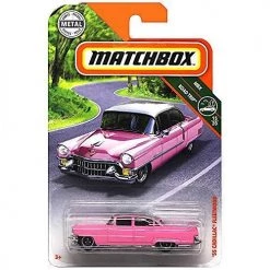 Mattel Matchbox 2019 MBX Road Trip '55 Cadillac Fleetwood 11/100, Pink