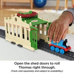 Thomas & Friends Trackmaster, Connect & Go Thomas Shed, Push-Along Train Engine With Take-Along Storage Shed For Preschool Kids Ages 3 Years And Up