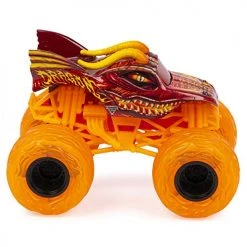 Monster Jam 2020 Spin Master 1:64 Diecast Monster Truck With Wristband: Elementals Trucks Fire Dragon