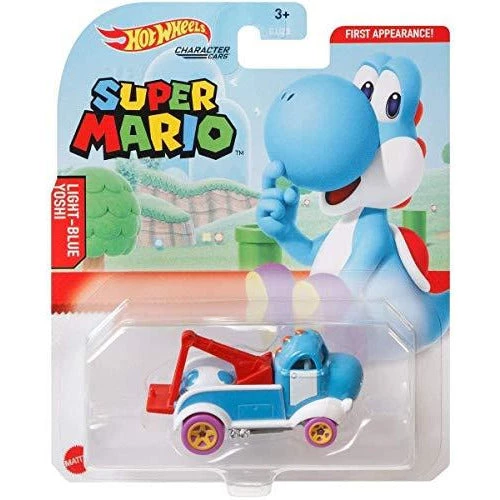 Hot Wheels Super Mario Light Blue Yoshi Character Cars 1 Hot Wheels Super Mario Light Blue Yoshi Character Cars