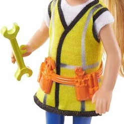 Barbie Chelsea Can Be Playset With Blonde Chelsea Builder Doll (6-In/15.24-cm) Hard Hat, Tool Belt, Goggles, Saw, Hammer, Wrench, Toolbox, Great Gift For Ages 3 Years Old & Up Mattel