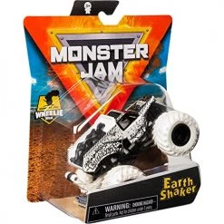 Toy Choo Choo Monster Jam 2021 Spin Master 1:64 Diecast Monster Truck With Wheelie Bar: Max Contrast Earth Shaker