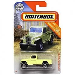 Mattel Matchbox MBX Construction '51 Willys Jeep Pickup 4x4 Diecast Car 1:64 Scale