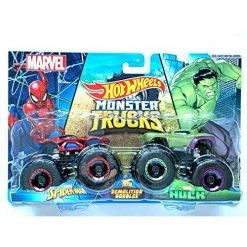 DieCast Hot Wheels 2021 Monster Trucks Spider-Man Vs Hulk [Demolition Doubles] 1:64 Scale