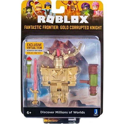 Jazwares Roblox Celebrity Collection - Fantastic Frontier: Gold Corrupted Knight Figure Pack 1 Jazwares Roblox Celebrity Collection - Fantastic Frontier: Gold Corrupted Knight Figure Pack