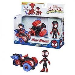 Marvel Spidey And His Amazing Friends Miles Morales Action Figure And Techno-Racer Vehicle, For Kids Ages 3 And Up