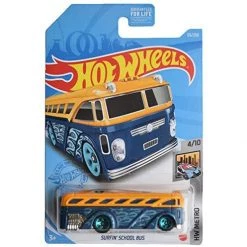 DieCast Hot Wheels [Surfin' School Bus], Metro 4/10 [Yellow/Blue] Mattel