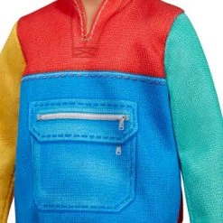 Mattel Barbie Ken Fashionistas Doll #163, Slender With Sculpted Blonde Hair Wearing Color-Blocked Jacket-Style Top, Blue Shorts & White Boots, Toy For Kids 3 To 8 Years Old