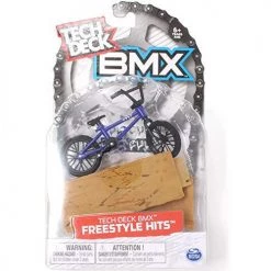 Spin Master Tech Deck BMX Freestyle Hits Cult Blue And Black Finger Bike With Wood Ramp Obstacle