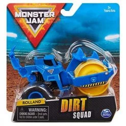 Monster Jam Dirt Squad Series 2 Rolland The Steamroller (Blue) 1:64 Scale Diecast