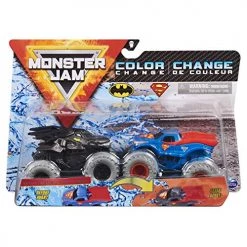 Monster Jam 2020 "Reveal The Steel Color Change 1:64 Scale Diecast 2-Pack: Batman And Superman DC Comics